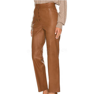 Pantalones de cuero de color sólido para exteriores, ropa informal, pantalones de cuero para mujer, pantalones de cuero superventas - Product Image 4