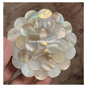 Total Marque Naturel Moderne En Bois MDF Os Incrustation Mère Perle Amour Art Floral Écologique Miroir De Noël Décoration Article - Product Image 1