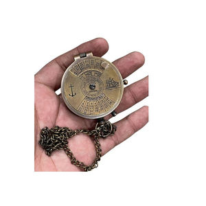 Brújula de latón náutica antigua grabada personalizada con colores y logotipo personalizables-Regalo para la decoración del hogar - Product Image 1