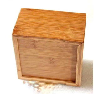 Caja de pañuelos de bambú de Color Natural de alta calidad 13x13x9 cm tipo 3 modelo 01 Huhipro ecológico hecho a mano para oficina hogar restaurante - Product Image 4