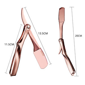 Cuchilla de acero inoxidable con mango de plástico de alta calidad, maquinilla de afeitar desechable de corte recto, para salón de barbería - Product Image 6