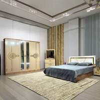 Ensemble de chambre à coucher moderne et élégant, style ferme/entrepôt, meubles en MDF durables pour la maison, le bureau et l'hôtel