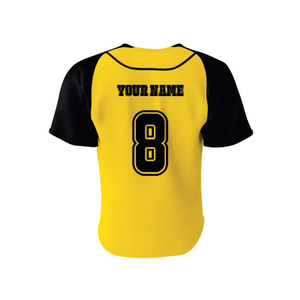 เสื้อเบสบอลออกแบบได้ตามต้องการสำหรับแฟนๆทีมกีฬาใส่สบายระบายอากาศได้ดีกับชื่อและหมายเลขเสื้อเบสบอล - Product Image 4