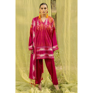 Conjunto de Traje de 3 Piezas para Mujer con Bordado y Estampado, Incluye Pantalón Estampado CL-52531 - Product Image 2