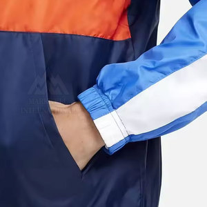 Survêtement coupe-vent à capuche grande taille pour hommes avec logo personnalisé 100% coton Vêtements de plein air OEM prix d'usine - Product Image 5