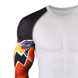 Haute qualité confortable respirant hommes Rash Guard couleur unie OEM fabrication pas cher prix taille adulte - Product Image 5