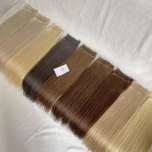 Top Quality Russian Hot Color Straight Genius Weft Hair Extensions Wholesale 100 Human Hair Ready To Export