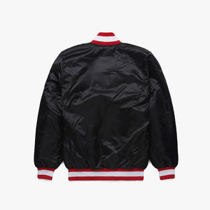 OEM de los hombres fabricante de peso pesado de tela personalizada de gran tamaño Bomber satén chaquetas de béisbol Varsity al por mayor de encargo - Product Image 5