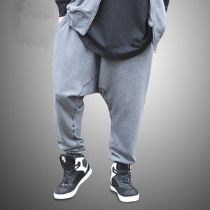 Pantalones holgados informales sin decoración para hombre, pantalón de mezcla de algodón personalizado, Color sólido, sin entrepierna - Product Image 6