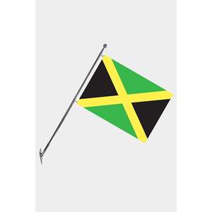 Wall-Mounted Telescopic Flagpole <b>Set</b> for Flags & Banners Made of Durable Polyester with Digital Printing Graphics - Product Image 1