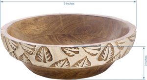 Bol à mélanger naturel en bois rustique Offre Spéciale Parfait avec des cuillères à mélanger Décoration intérieure essentielle pour les occasions festives Nouveau bol - Product Image 5