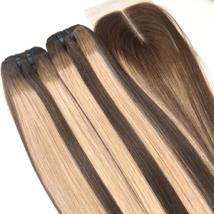 Genius Trame Luxe 4/27 Cheveux Humains Vietnamiens Vierge Crue Cuticule Alignée Os Droit Vagues de Piano Extension de Cheveux Bundle - Product Image 6