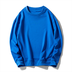 Sweat-shirt col rond en coton épais surdimensionné, imprimé numérique uni, anti-boulochage, style streetwear, collection automne - Product Image 5