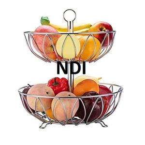 Panier de rangement pour fruits au design fabuleux, forme personnalisée, finition argentée, pour célébrations royales et mariages - Product Image 6