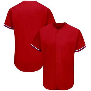 Jersey de béisbol de Color azul, camisas de softbol, ropa deportiva de poliéster, adultos, manga corta con botones, precio barato, Jersey de béisbol 2025 - Product Image 2