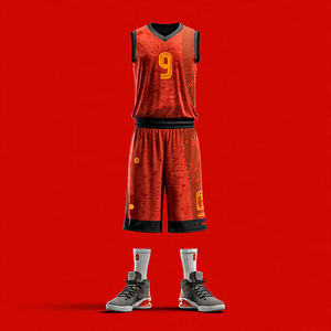 Ensemble de maillot de basket-ball OEM, uniforme de sport, short de football, ensemble de maillot de basket-ball sans manches à col en V, uniformes de basket-ball pour hommes - Product Image 2