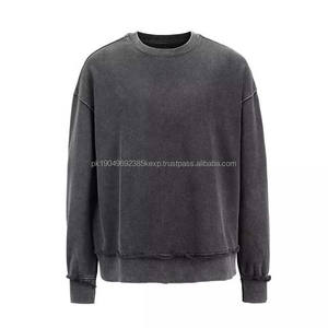 Sudadera de lana de cuello redondo para hombre barata, venta al por mayor, superventas, Color sólido, manga larga, logotipo personalizado, sudaderas básicas para hombre - Product Image 1