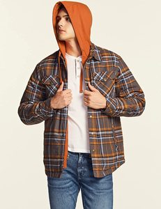 Top Sale <b>Men's</b> Plus Size <b>Men's</b> <b>Jackets</b> Quilted <b>Flannel</b> <b>Jacket</b> Sherpa Hoodie Fleece Lined Fleece Plaid <b>Flannel</b> Shirt <b>Jacket</b> - Product Image 2