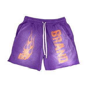 T-shirts et shorts deux pièces de couleur noire confortable de coupe régulière pour les survêtements pour hommes - Product Image 6