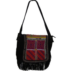 กระเป๋าผ้าฝ้ายโบฮีเมียนหลากสีงานแฮนด์เมดขนาดใหญ่แบบพกพามีซิปปิดสำหรับงานแต่งงาน - Product Image 6