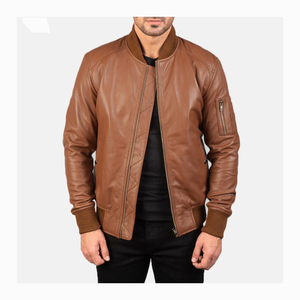 Veste en cuir pour hommes à prix raisonnable meilleure vente veste en cuir de couleur unie produit à vendre - Product Image 4