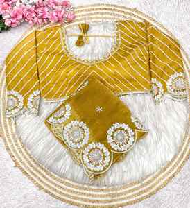 ชุดส่าหรีสีฟ้าผ้าชีฟองสำหรับผู้หญิงทันสมัยเสื้อเบลาส์สไตล์โบลีวู้ดใส่สบายและมีสไตล์สำหรับงานแต่งงาน - Product Image 2