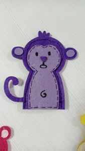 Títeres de dedo temáticos de monos de fieltro hechos a mano personalizados adecuados para tiendas de manualidades y juguetes para niños ideales para reventa - Product Image 3