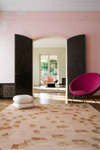 พรมขนสัตว์ทำด้วยมือที่ไม่เหมือนใครเหมาะสำหรับห้องนั่งเล่นที่ทันสมัยและคลาสสิกที่มีพื้นผิวนุ่ม - Product Image 3