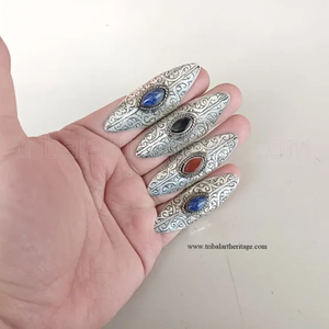 Anillos de plata alemanes Kuchi de calidad superior Diseño tribal colorido Joyería de Venta caliente - Product Image 1