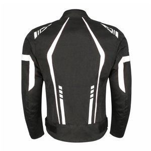 Men's New Cordura Waterproof CE Armoured Textile Motorcycle Jackets Black/White Windproof Motorbike Jacket for Summer Printed - Product Image 2