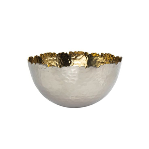 Bol de service en acier inoxydable martelé poli en cuivre exclusif bol de service décoratif pour aliments porte-dessert à bas prix - Product Image 6