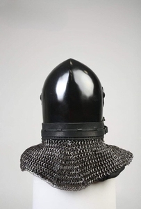 14GA Black ened Steel Mittelalter licher Bascinet-Helm Mittelalter licher Griffon-Helm W Aventail Halloween-Geschenke - Product Image 4