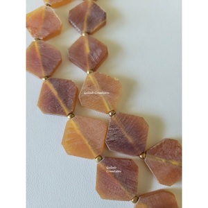 Collar de doble hebra de cuerno de búfalo Natural de Color verde y miel hecho a mano para mujer, joyería de moda de estilo Tribal respetuoso con el medio ambiente - Product Image 3