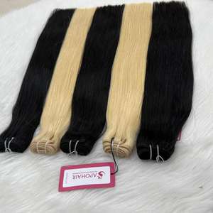 Raw Virgen Doble Dibujado Blanco Rubio Recto Máquina Trama Extensiones de cabello humano Tipo de peluca - Product Image 6