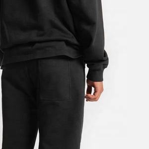 Pantalon de jogging pour homme surdimensionné, personnalisé OEM, 100% coton respirant, écologique, grande taille, noir premium, style hip-hop, nouveauté 2024 - Product Image 3