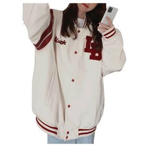 Top Trending Women Varsity Jacket Alta calidad por encargo Logo Color sólido Mujeres Varsity Jacket - Product Image 2