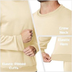 Sweat-shirt à capuche en polaire thermique surdimensionné pour homme, couleur unie côtelée intérieure brossée douce pour l'hiver par temps froid - Product Image 6
