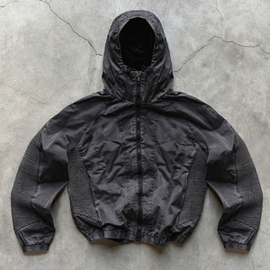 Fabricante personalizado chaqueta con doble cremallera Boxy Fit Drop Shoulder rayas de lana de punto Anti-Pilling doble capa Reversible - Product Image 1