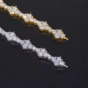 Bijoux fins les plus vendus chaîne cubaine diamant en alliage de zinc argent or blanc Zircon Miami chaîne cubaine collier - Product Image 3