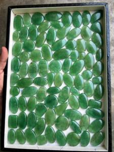 Natural Green Strawberry Quartz Cabochon Loose Fine Crystal Jewelry for Necklace Use Best Quality Product - Product Image 2