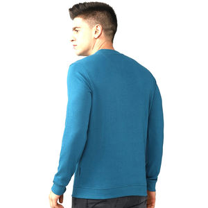 El mejor Material de las camisas de chándal para hombres 100% algodón OEM Directo de fábrica Tasa ajustable Diseño liso para la temporada de invierno Impresión digital - Product Image 3