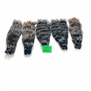 ผมต่อแบบลอนยาวสองด้านทำจากผมธรรมชาติสีดำบริสุทธิ์แบบ100% ผมคนอินเดียไม่หลุดจากเครื่องจักร - Product Image 6