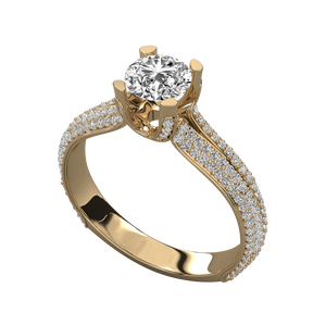 Bague pour femme en or 9 carats avec diamant solitaire cultivé en laboratoire, élégante et luxueuse - Product Image 3