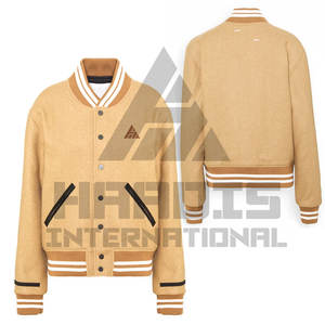 Chaquetas universitarias de la más alta calidad de talla grande al por mayor chaquetas universitarias en blanco chaqueta universitaria lisa con logotipo personalizado para hombres - Product Image 3