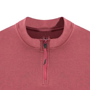 <b>Men's</b> Cotton <b>Fleece</b> <b>Quarter</b>-<b>Zip</b> Hoodie Sweatshirt Custom Logo Crew Neck Anti-Bacterial Breathable Wholesale Price Plain Dyed - Product Image 3