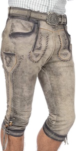 Lederhosen สไตล์บาวาเรีย, kniebund hosen ผู้ชาย ledersosen Trachten กางเกงหนังพร้อมสาย2025 - Product Image 2