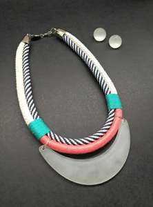 Collar de cuentas de resina con pendientes, pulsera, joyería de moda, collar, joyería, collar decorativo, joyería para usar, compromiso - Product Image 4