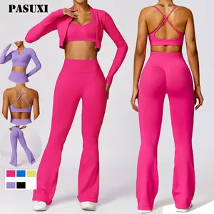 PASUXI High Quality Yoga Set Sportswear Fitness Outfit Women Sets Seamless Gym Clothing For Women Workout Active Wear