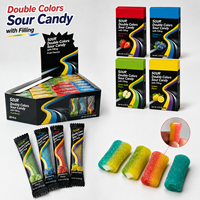Super délicieux : 20 rouleaux de guimauves gélifiées moelleuses, double couleur, fourrées aux bonbons acidulés et aux saveurs de fruits, cadeau idéal pour les fêtes d'enfants