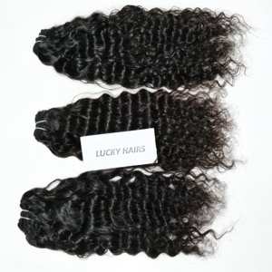 Unprocessed Cuticle Aligned Machine Double Weft Remy Virgin Indian Natural Curly Human Hair Bundles Loose Wave Styles Extensions - Product Image 3